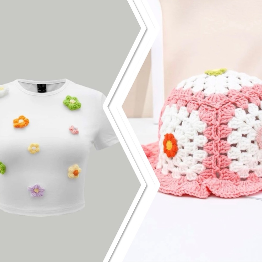 Shirt & crochet hat
